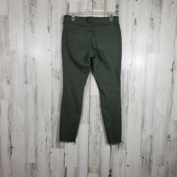 Universal threads army green ripped raw hem mid rise jegging womens size 6/28 - Picture 5 of 13